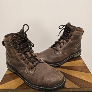 ARIAT Groundbreaker 6" Mens Sz 10D Brown Leather Soft Toe EH Work Boots 10016256